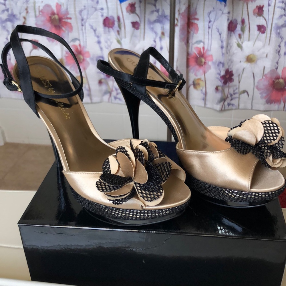 Guess Black and Taupe High Heel